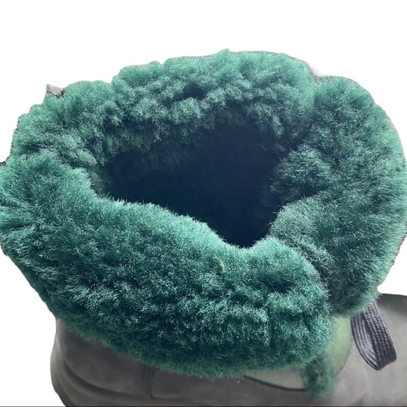 La Canadienne Green Leather Suede Shearling Winter Boot Size 6 - Picture 8 of 9